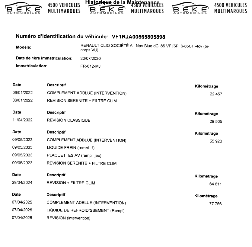 RENAULT CLIO SOCIETE - Air Nav Blue dCi 85