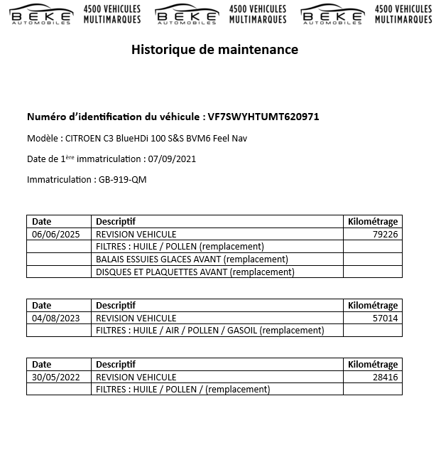 CITROEN C3 SOCIETE 7000€ HT - BlueHDi 100 S&S BVM6 Feel Nav
