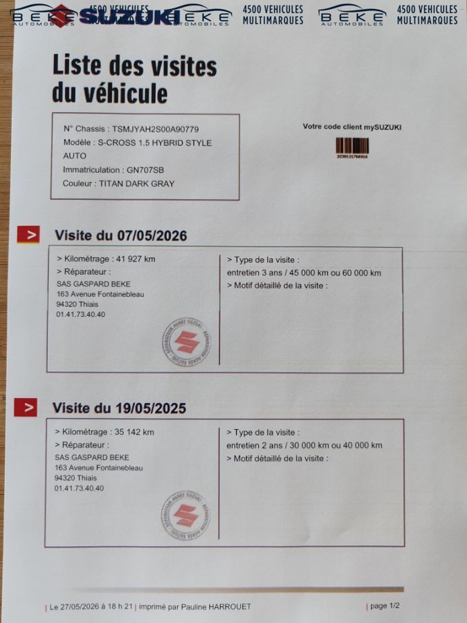 SUZUKI S-CROSS - 1.5 DUALJET HYBRID STYLE AUTO