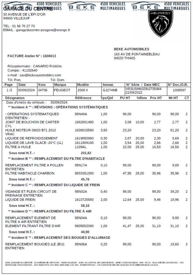 PEUGEOT 2008 - 1.2 PURETECH 130CH EAT8 ROADTRIP