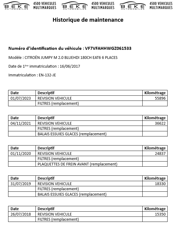 CITROEN JUMPY 21250€ HT - M 2.0 BLUEHDI 180CH EAT6 6 PLACES