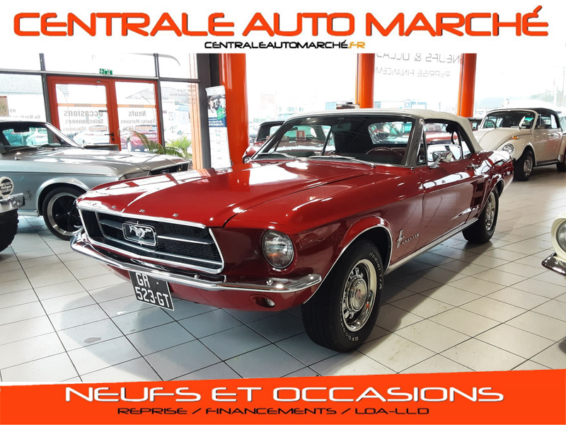 FORD MUSTANG - CABRIOLET 289 CI V8 ROUGE INT (1967)