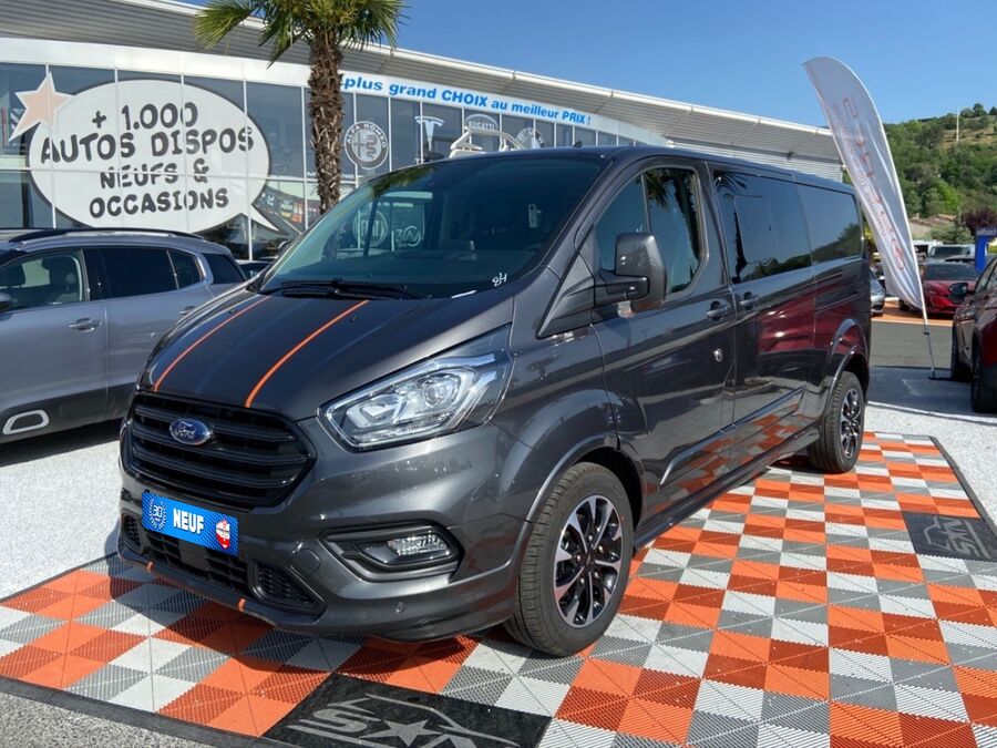 FORD TRANSIT CUSTOM - 320 L2H1 2.0 TDCI 185 mHEV SPORT DOUBLE CABINE Attelage
