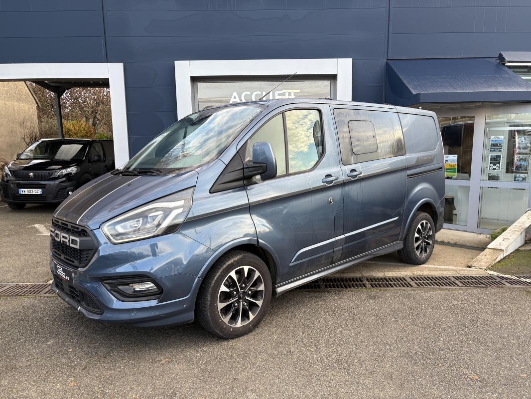 Ford Transit Custom - 2.0L 185 CV SPORT L1 H1 CABINE APPROFONDIE BVA + ATTELAGE - 5 PLACES TVA RECUPERABLE