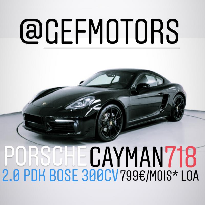 Porsche Cayman 718 300 PDK 799e/mois en L.O.A LLD CREDITS